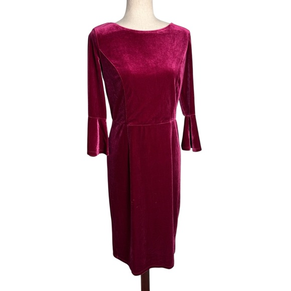 crown & ivy Dresses & Skirts - NWT‎ Crown & Ivy 8 red velvet midi festive holiday event wedding guest party